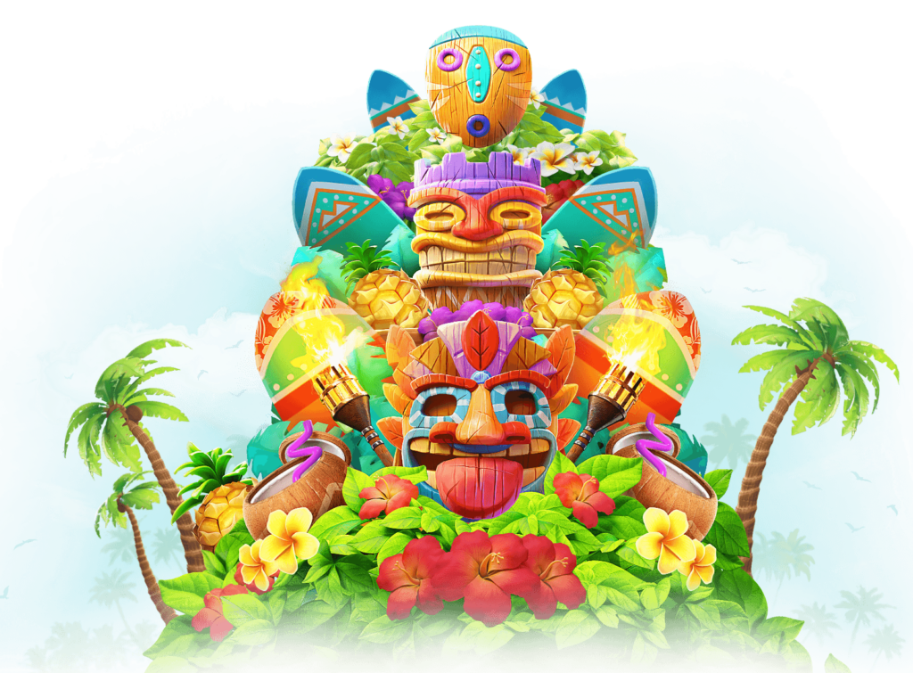 Game Banner hawaiian tiki
