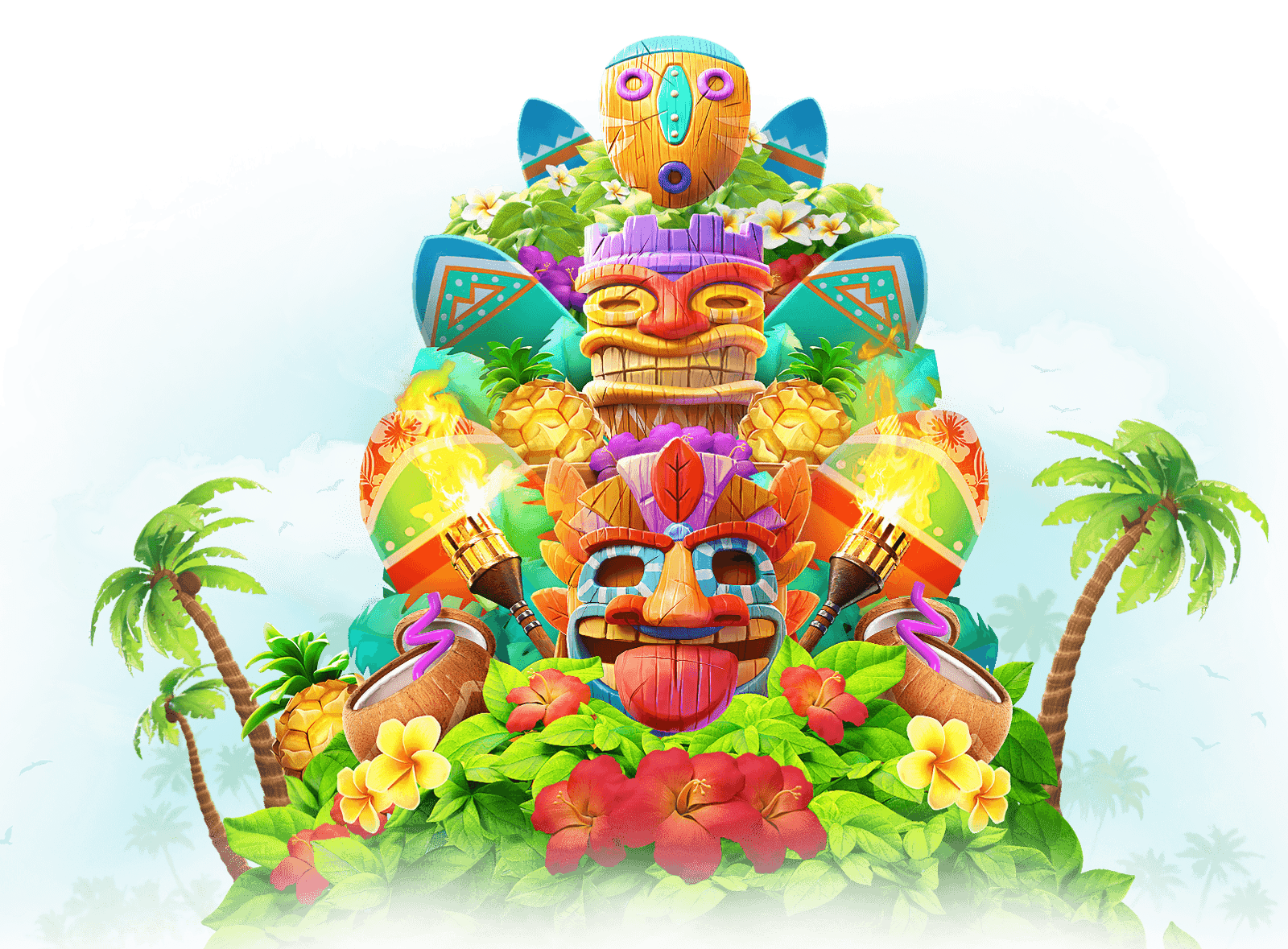 Game Banner hawaiian tiki